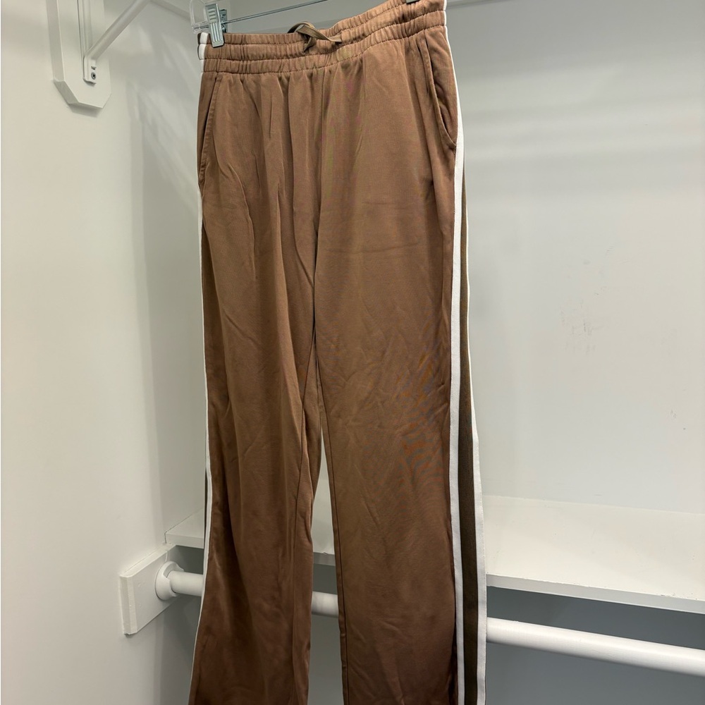 The Upside Tan Joggers with White Stripe